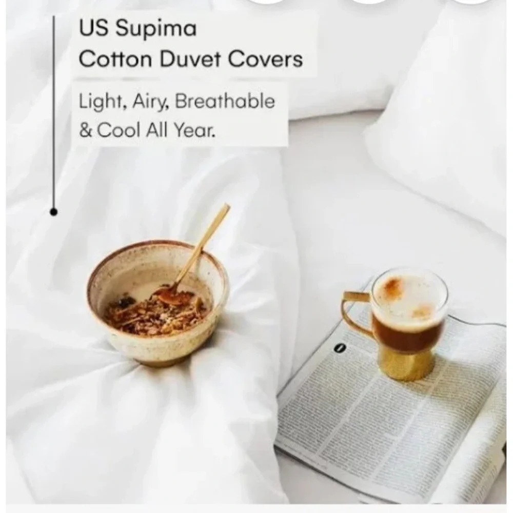 Silvon‎ Anti-Acne Supima Cotton Duvet Cover Silver Resist Bacteria TWIN/TWIN XL